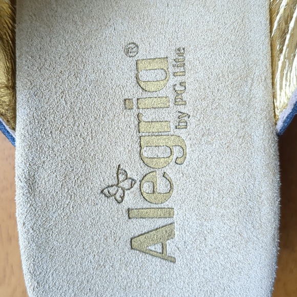 Alegria Linn Embroidered Boho Wedge Sandals LIN-647N Size 39 - NWOB Navy - Picture 9 of 12